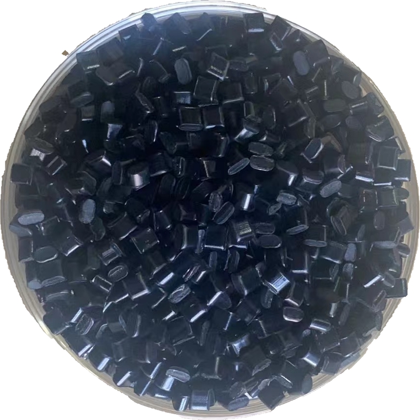 Halogen-free flame-retardant laser etched PC/ABS black